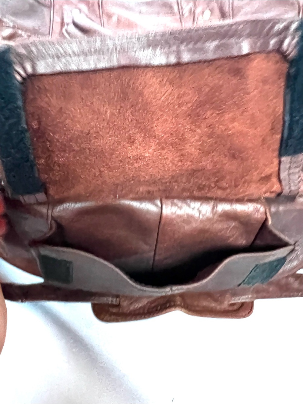 Vintage Carroll Leather Patchwork Duffle Bag Brown Top Grain Leather Weekender - Picture 7 of 13